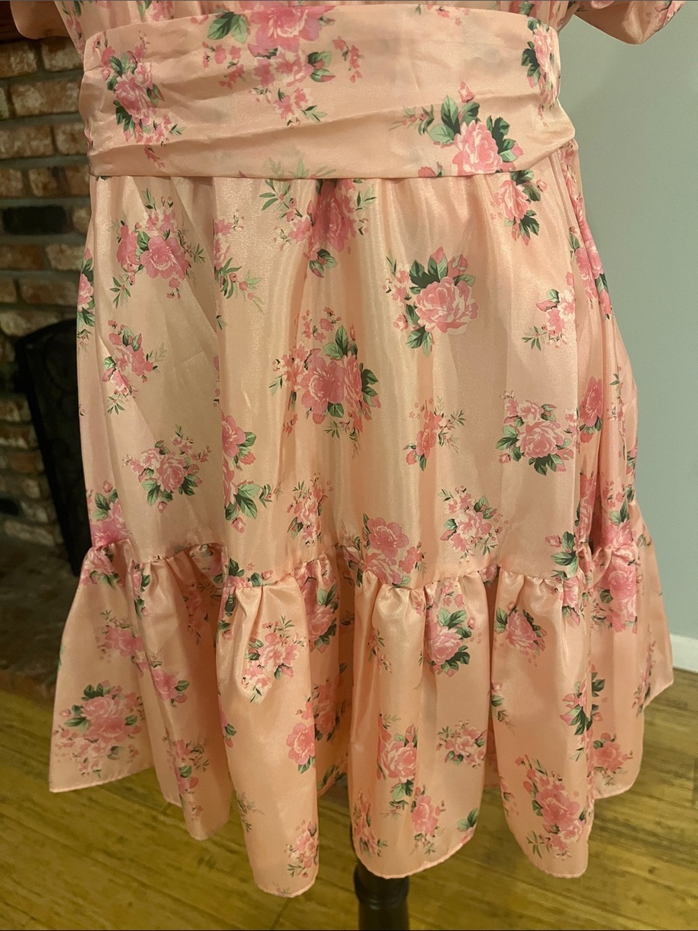 LoveShackFancy x Target PTP 21 Pink Floral Puff-Sleeve Mini Dress - Picture 3 of 8